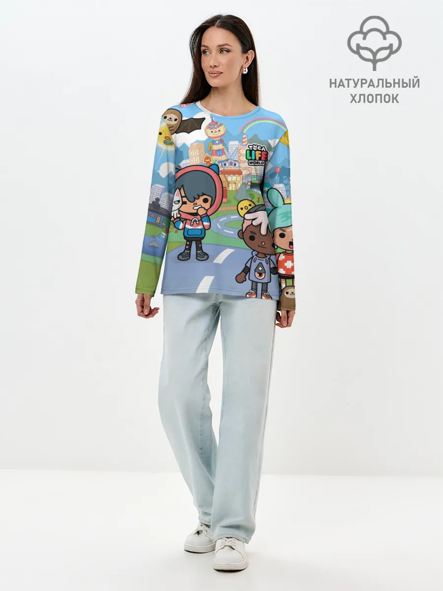 Лонгслив женский. Хлопок / Toca Boca | Город