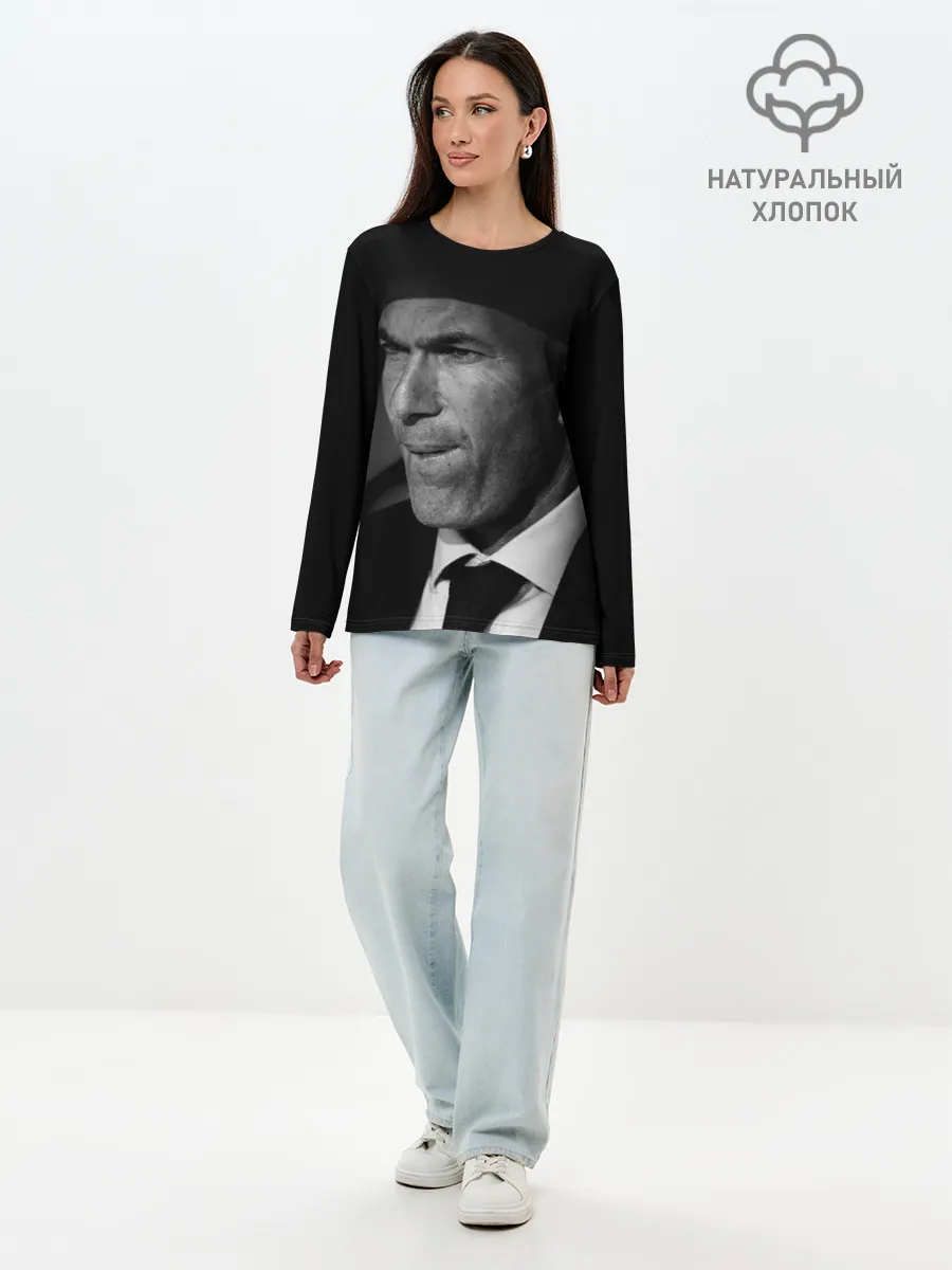 Лонгслив женский. Хлопок / Зинедин Зидан / Zinedin Zidan