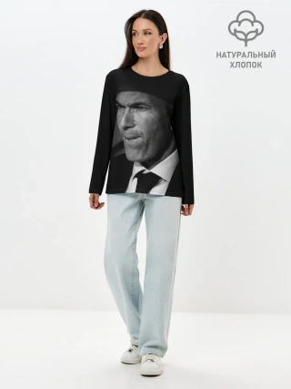 Лонгслив женский. Хлопок / Зинедин Зидан / Zinedin Zidan