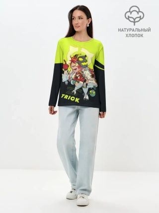 Лонгслив женский. Хлопок / Джек-О