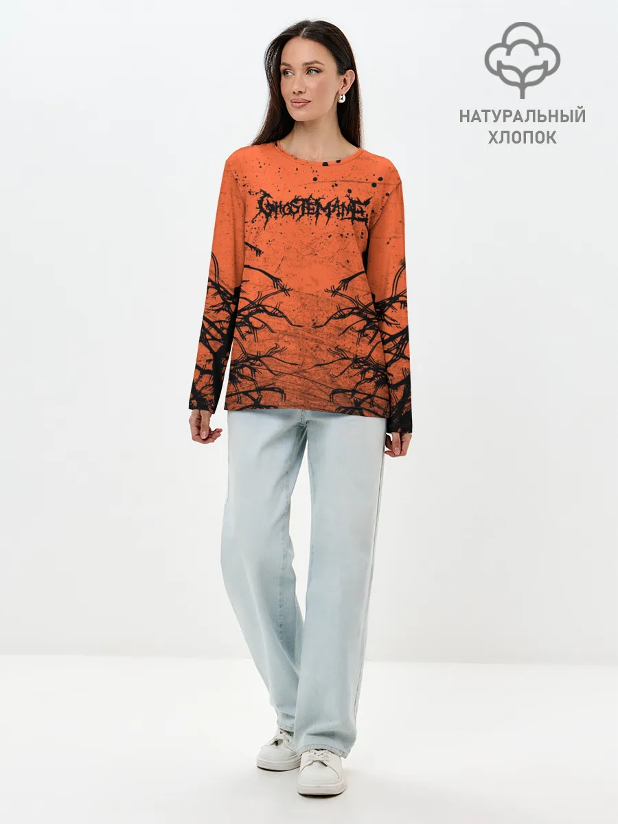 Лонгслив женский. Хлопок / Ghostemane Forest Grunge | Гостмейн Лес