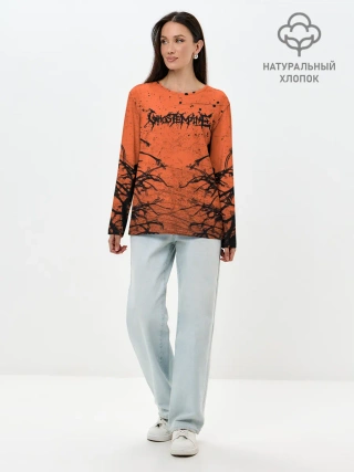 Лонгслив женский. Хлопок / Ghostemane Forest Grunge | Гостмейн Лес