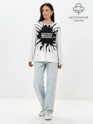 Лонгслив женский. Хлопок / MUSE пальцы
