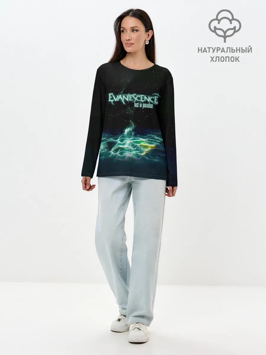 Лонгслив женский. Хлопок / Evanescence lost in paradise