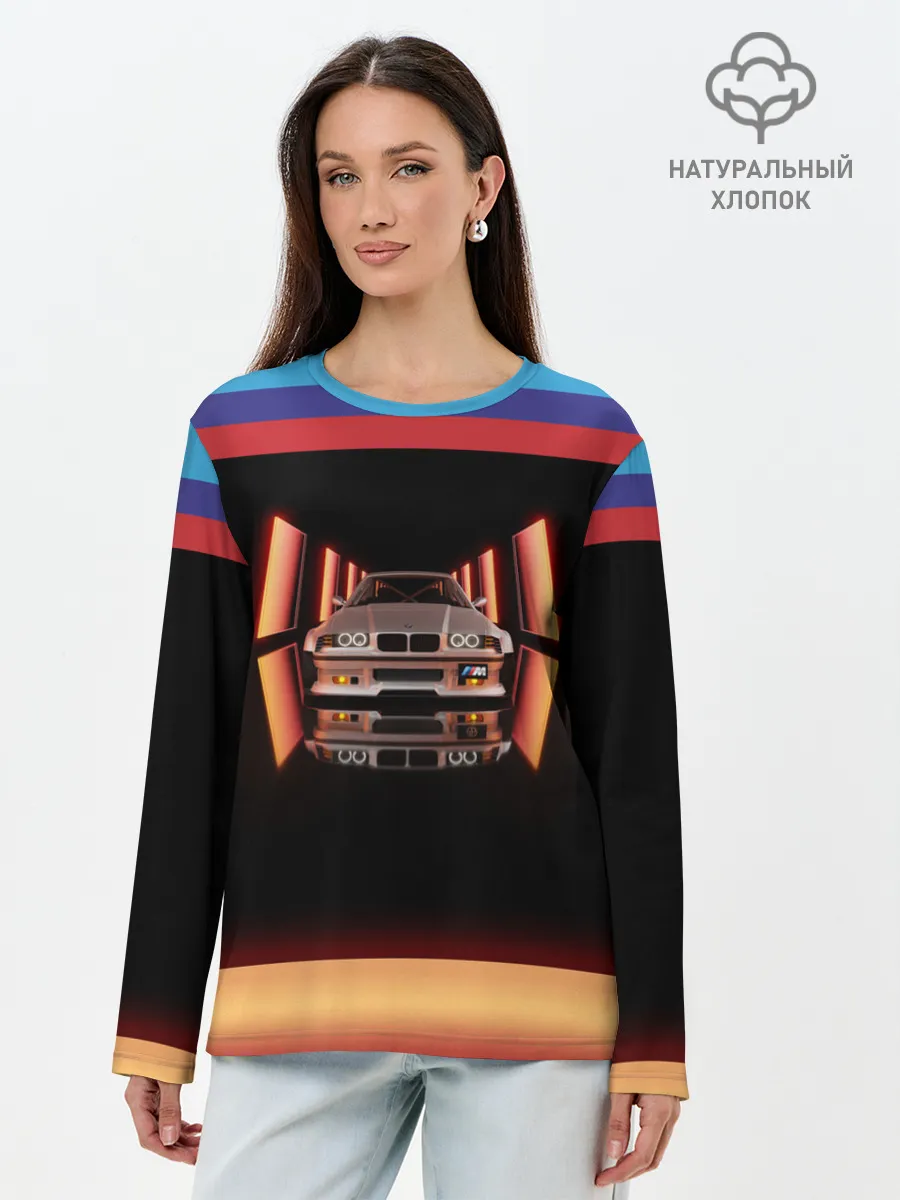 Лонгслив женский. Хлопок / БЭХА Мка | BMW M