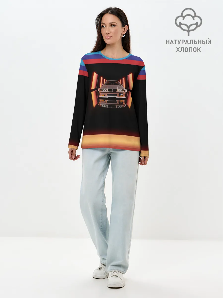 Лонгслив женский. Хлопок / БЭХА Мка | BMW M