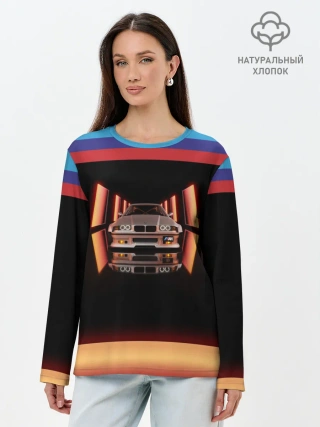 Лонгслив женский. Хлопок / БЭХА Мка | BMW M