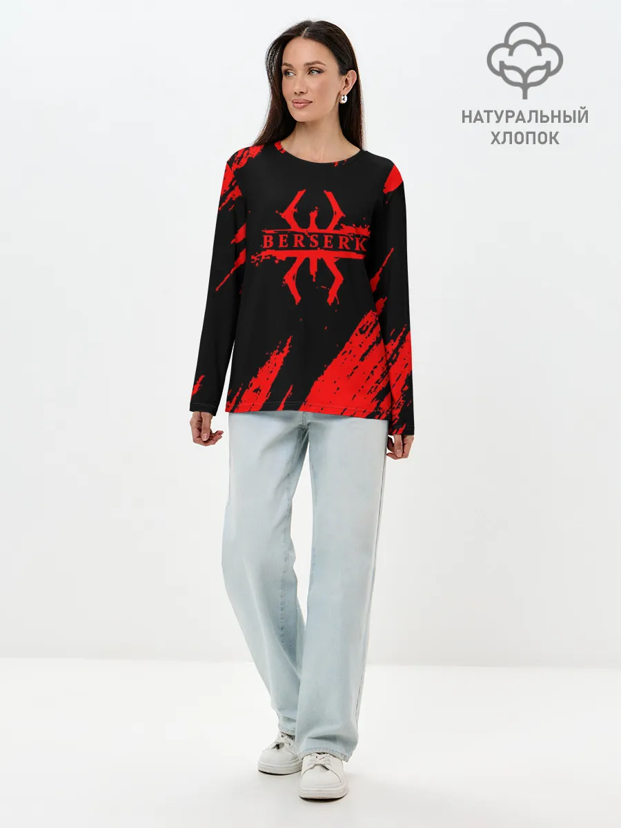 Лонгслив женский. Хлопок / Берсерк - Berserk.