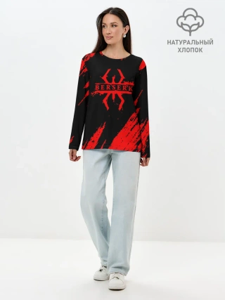 Лонгслив женский. Хлопок / Берсерк - Berserk.