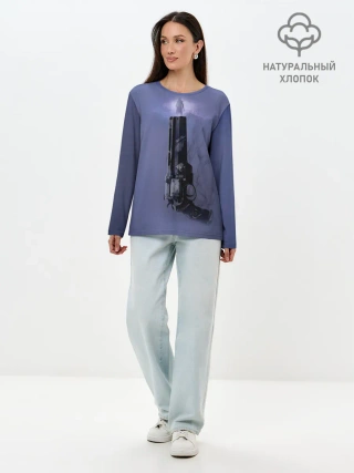 Лонгслив женский. Хлопок / DESTINY 2 КЕЙД 6 И ЕГО РЕВОЛЬВЕР