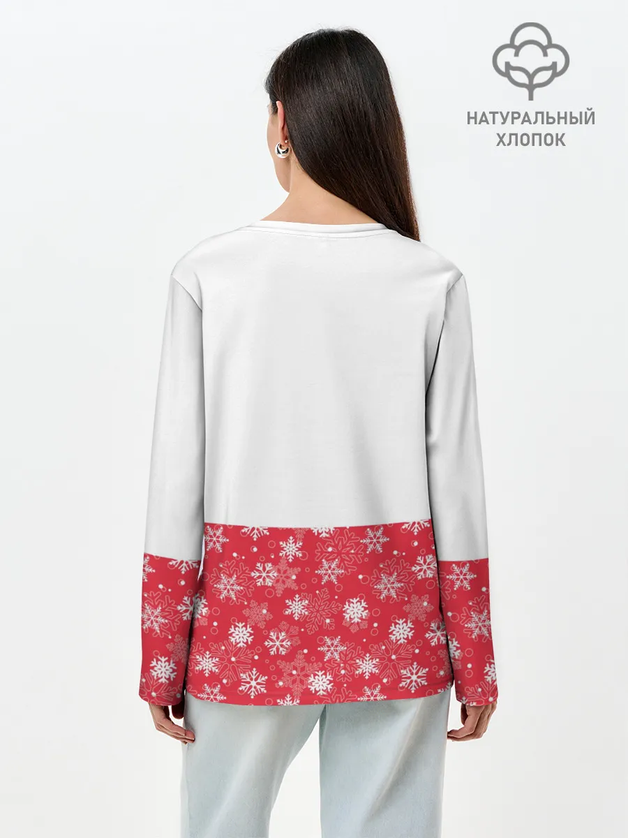 Лонгслив женский. Хлопок / Оленёнок