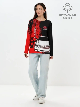 Лонгслив женский. Хлопок / Camry Toyota glitch