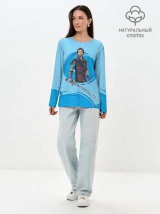 Лонгслив женский. Хлопок / Кощей и Меч