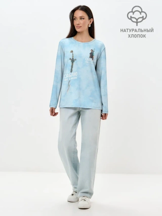 Лонгслив женский. Хлопок / Саблю мне в жёны