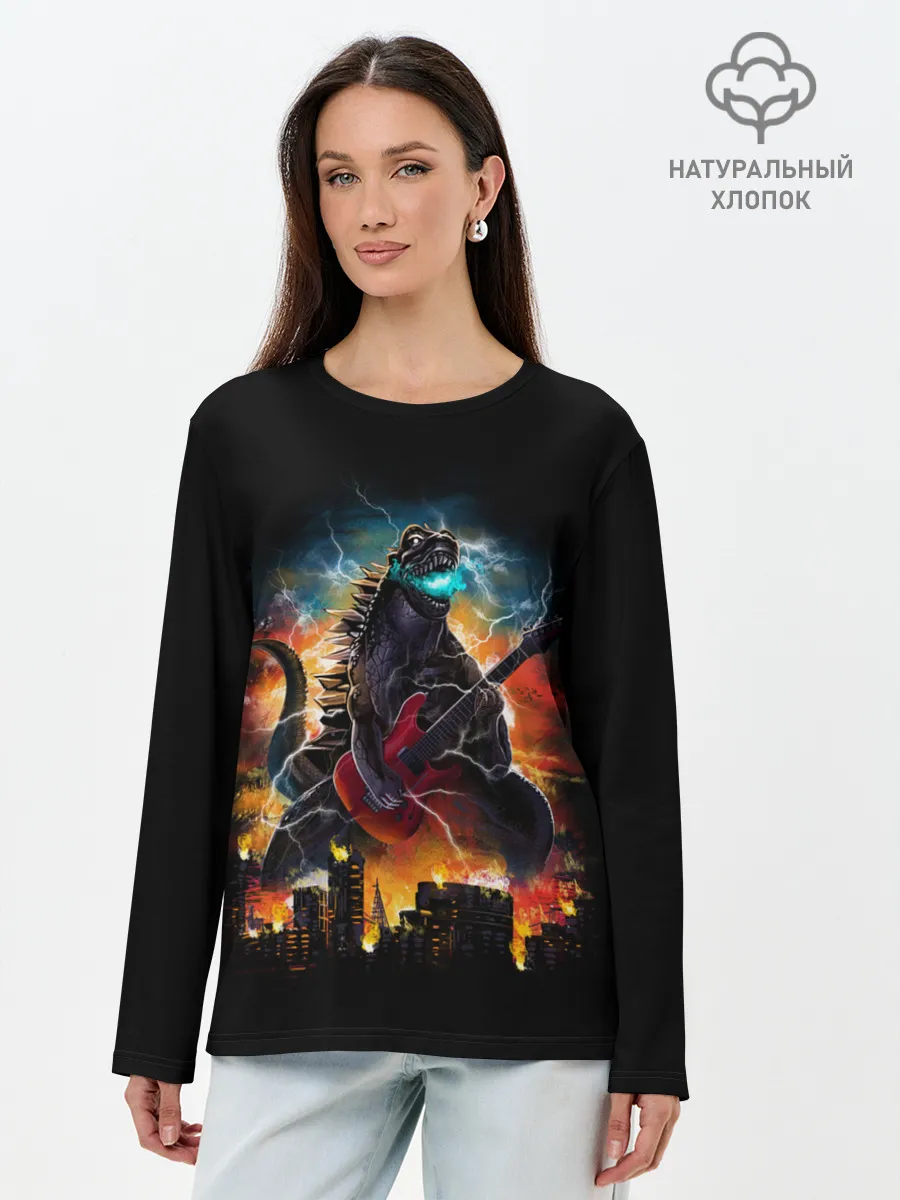Лонгслив женский. Хлопок / РОКЗИЛЛА