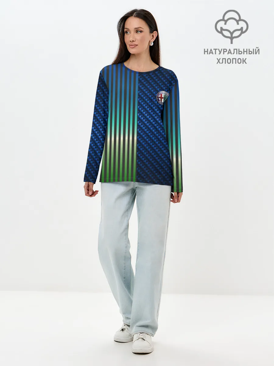 Лонгслив женский. Хлопок / Фантазия на тему Alfa-Romeo