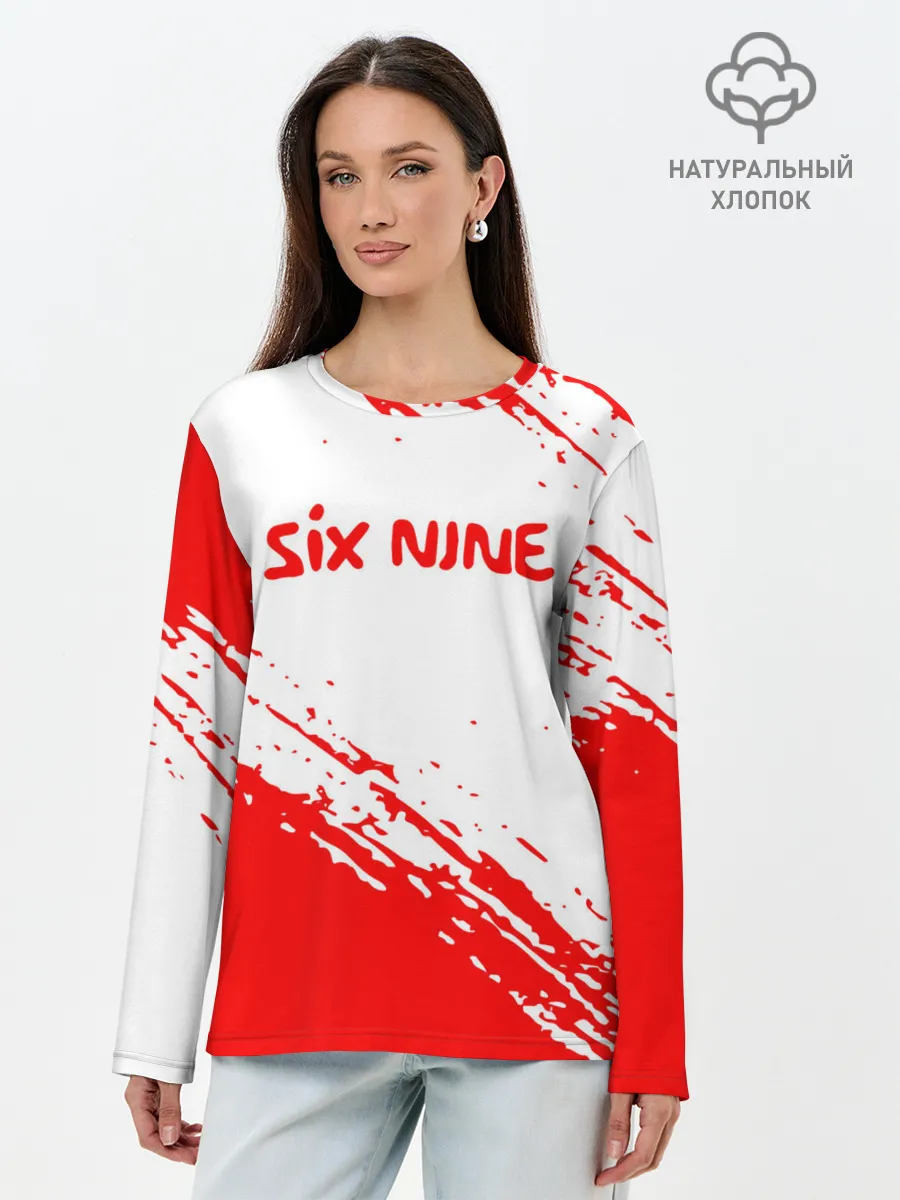 Лонгслив женский. Хлопок / 6IX9INE