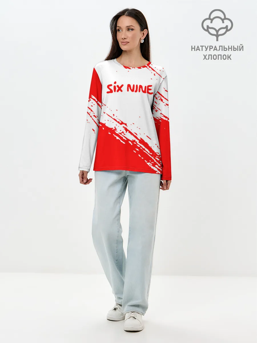 Лонгслив женский. Хлопок / 6IX9INE