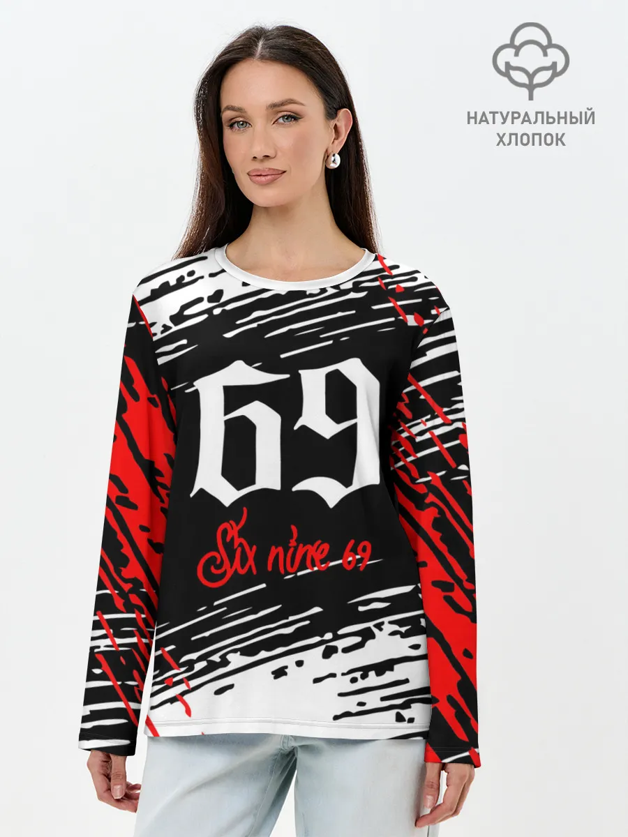 Лонгслив женский. Хлопок / 6IX9INE 69,