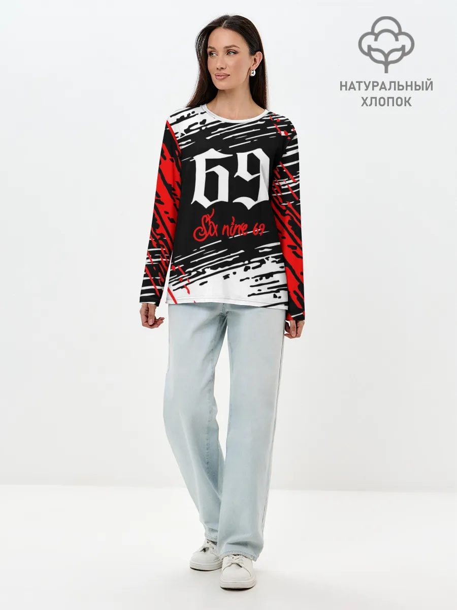 Лонгслив женский. Хлопок / 6IX9INE 69,