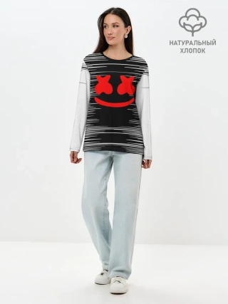 Лонгслив женский. Хлопок / MARSHMELLO MELT / МАРШМЕЛЛО,