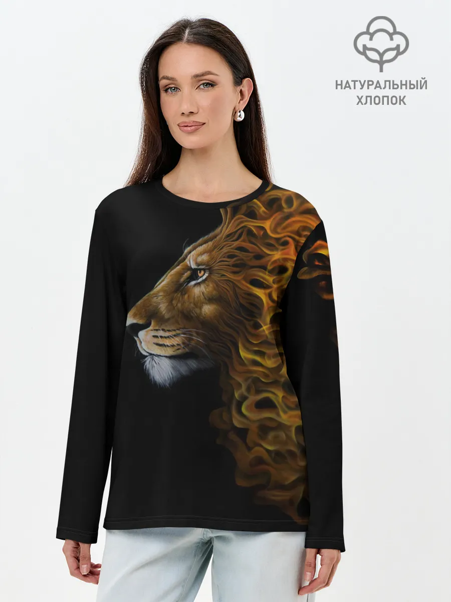 Лонгслив женский. Хлопок / ПЛАМЕННЫЙ ЛЕВ