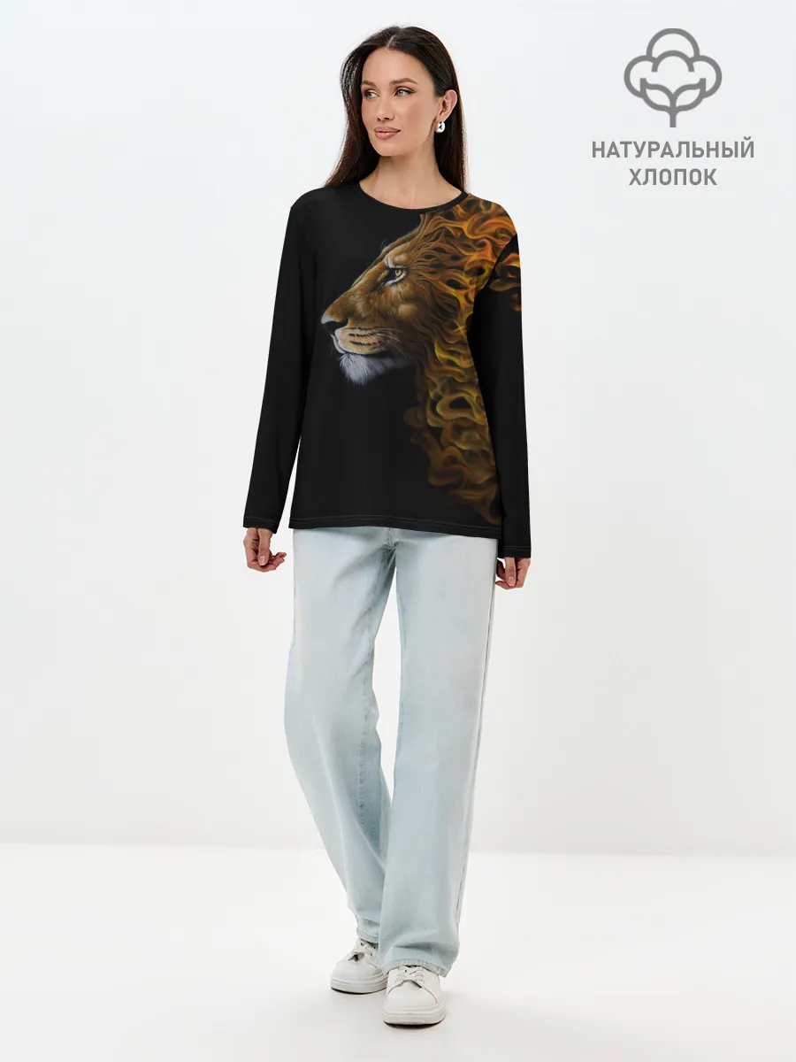 Лонгслив женский. Хлопок / ПЛАМЕННЫЙ ЛЕВ