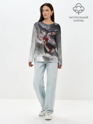 Лонгслив женский. Хлопок / Нарака полёт мага