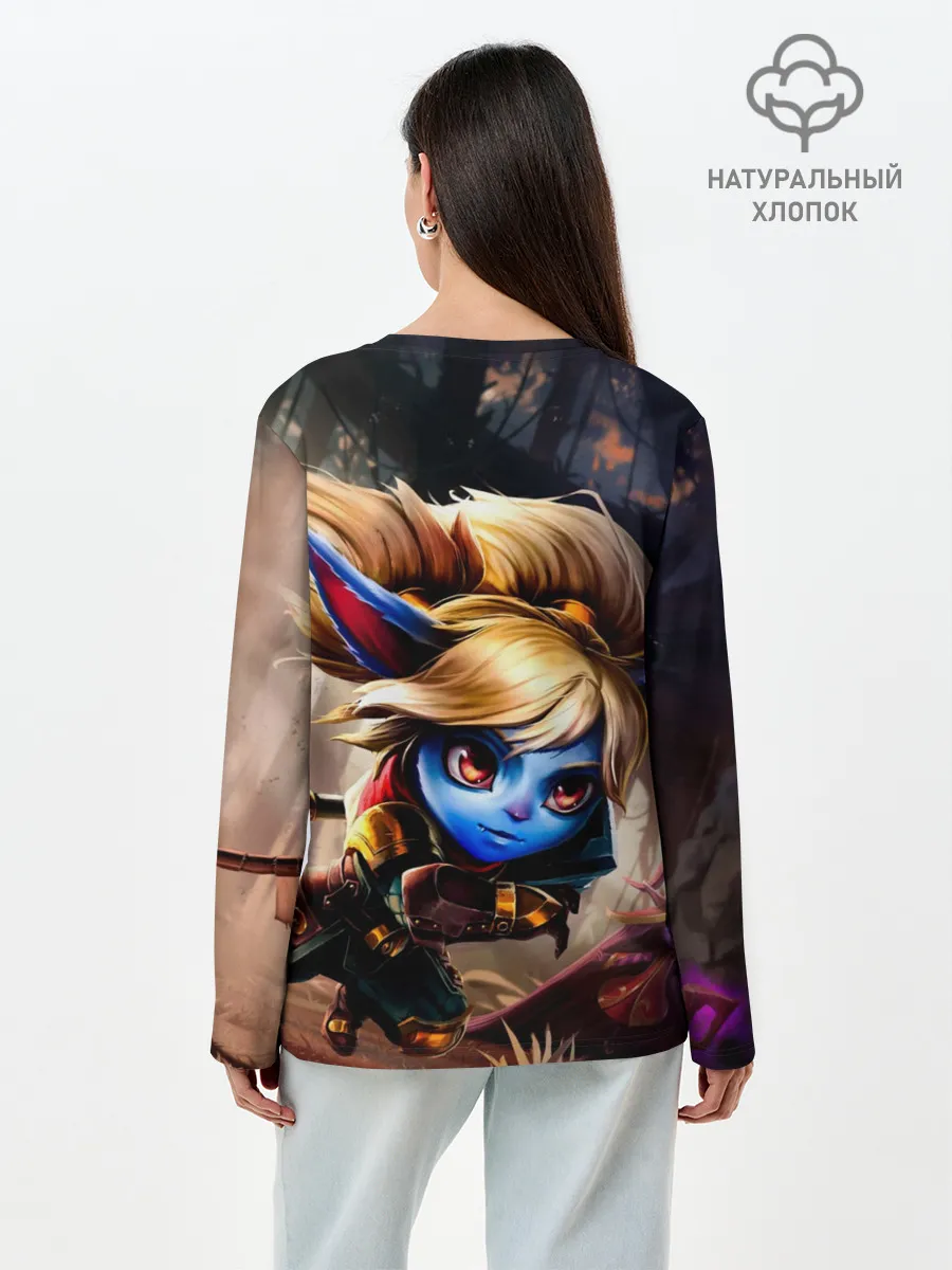 Лонгслив женский. Хлопок / Поппи Хранительница молота