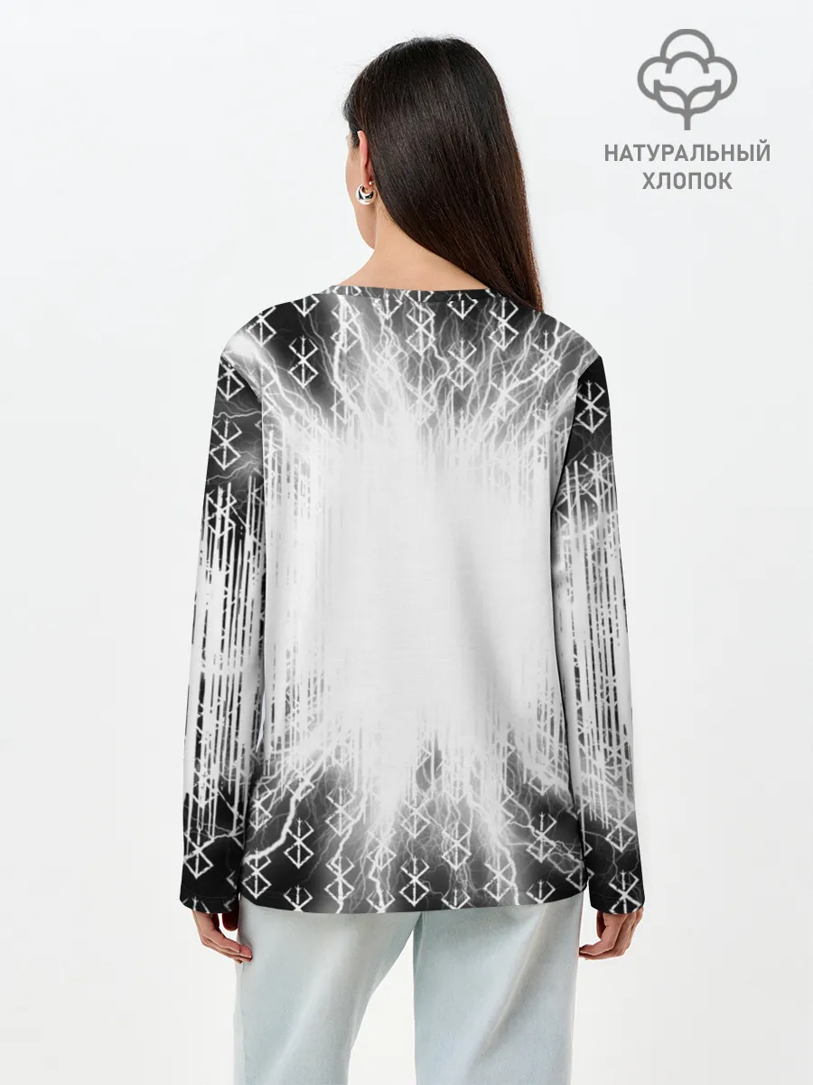 Лонгслив женский. Хлопок / Берсерк Berserk.