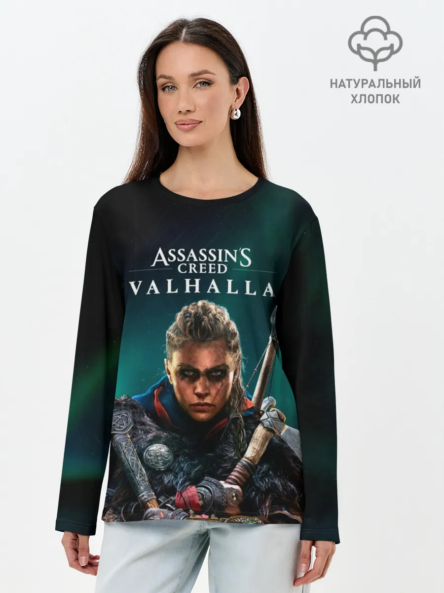 Лонгслив женский. Хлопок / Assassins Creed, Valhalla