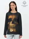 Лонгслив женский. Хлопок / Gold Skull
