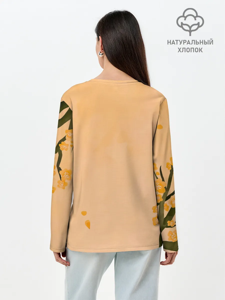 Лонгслив женский. Хлопок / Юдзи сосуд для Сукуна - Магическая битва