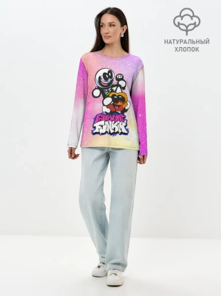 Лонгслив женский. Хлопок / Skid and Pump | Friday Night Funkin