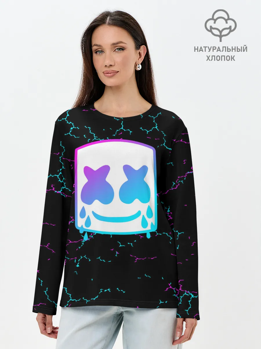 Лонгслив женский. Хлопок / MARSHMELLO NEON | МАРШМЕЛЛО НЕОН.