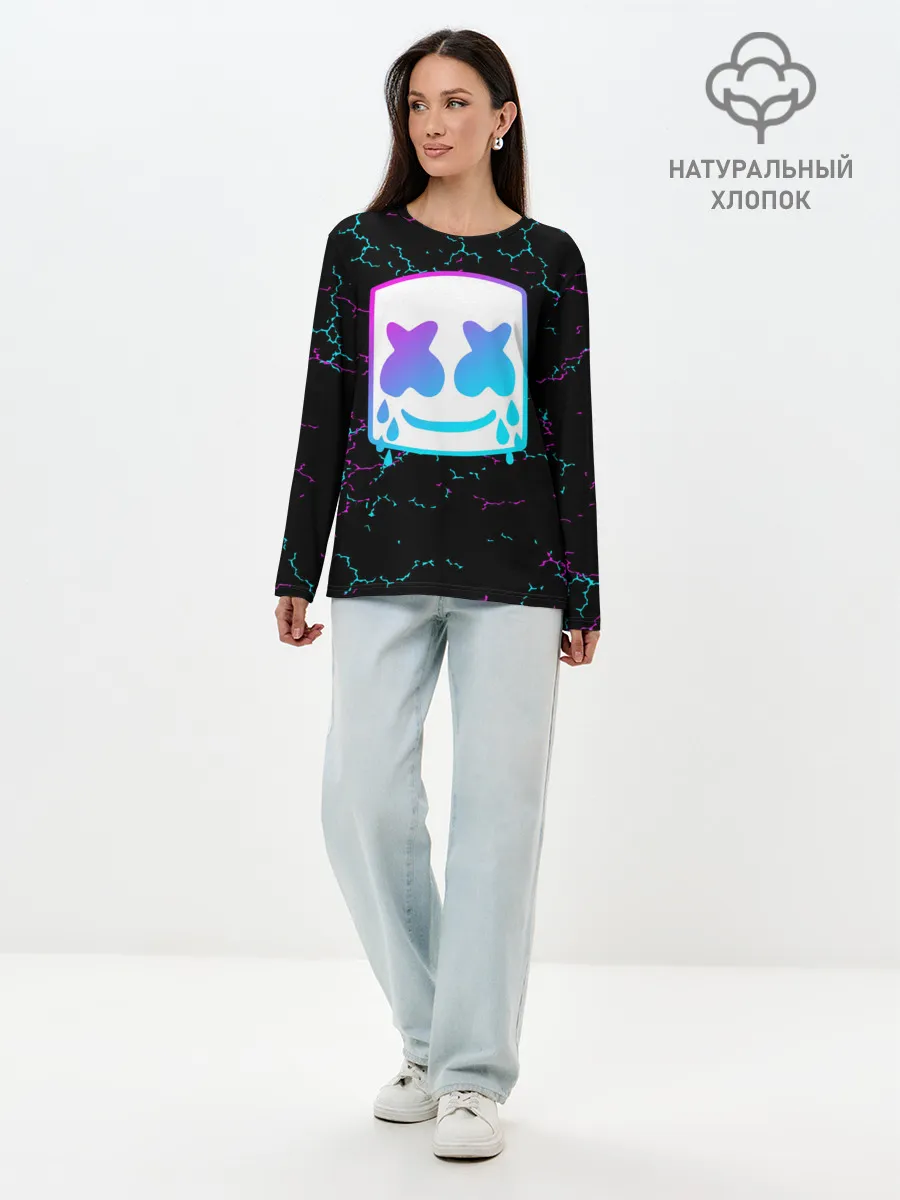 Лонгслив женский. Хлопок / MARSHMELLO NEON | МАРШМЕЛЛО НЕОН.