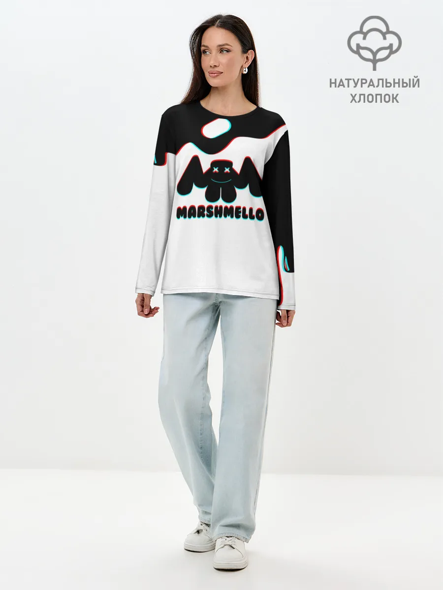 Лонгслив женский. Хлопок / MARSHMELLO MELT: МАРШМЕЛЛО