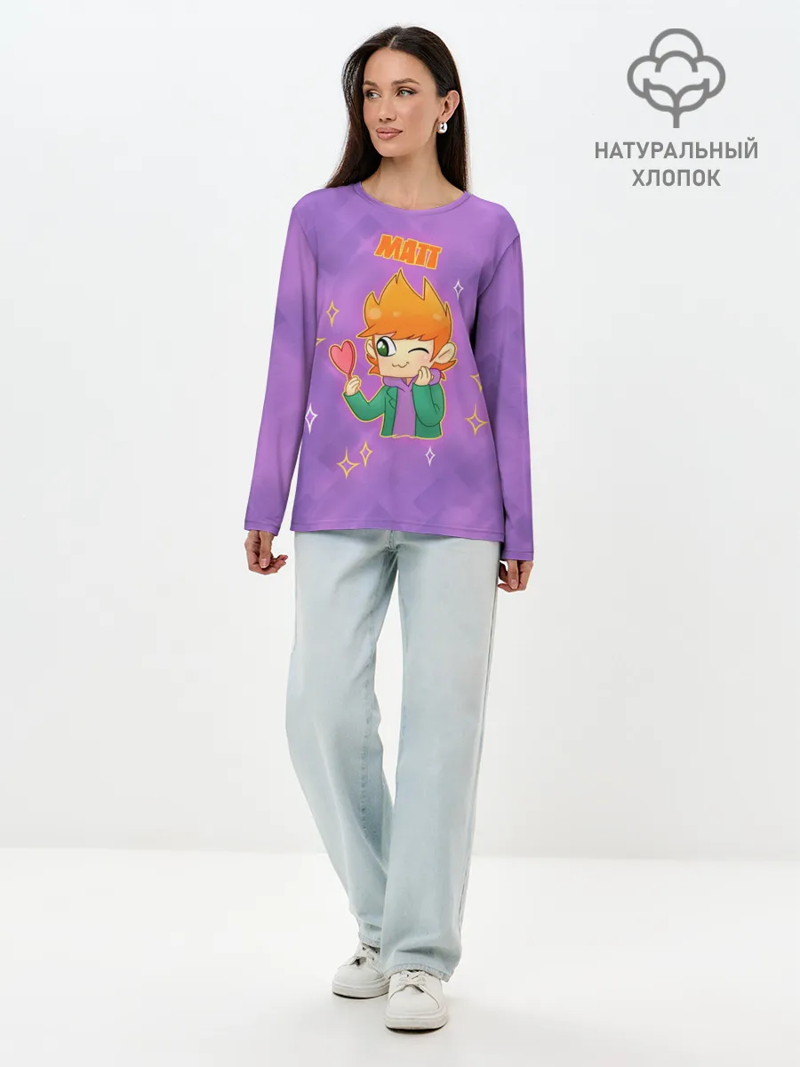 Лонгслив женский. Хлопок / Matt
