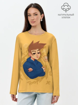 Лонгслив женский. Хлопок / Tom EDDSWORLD