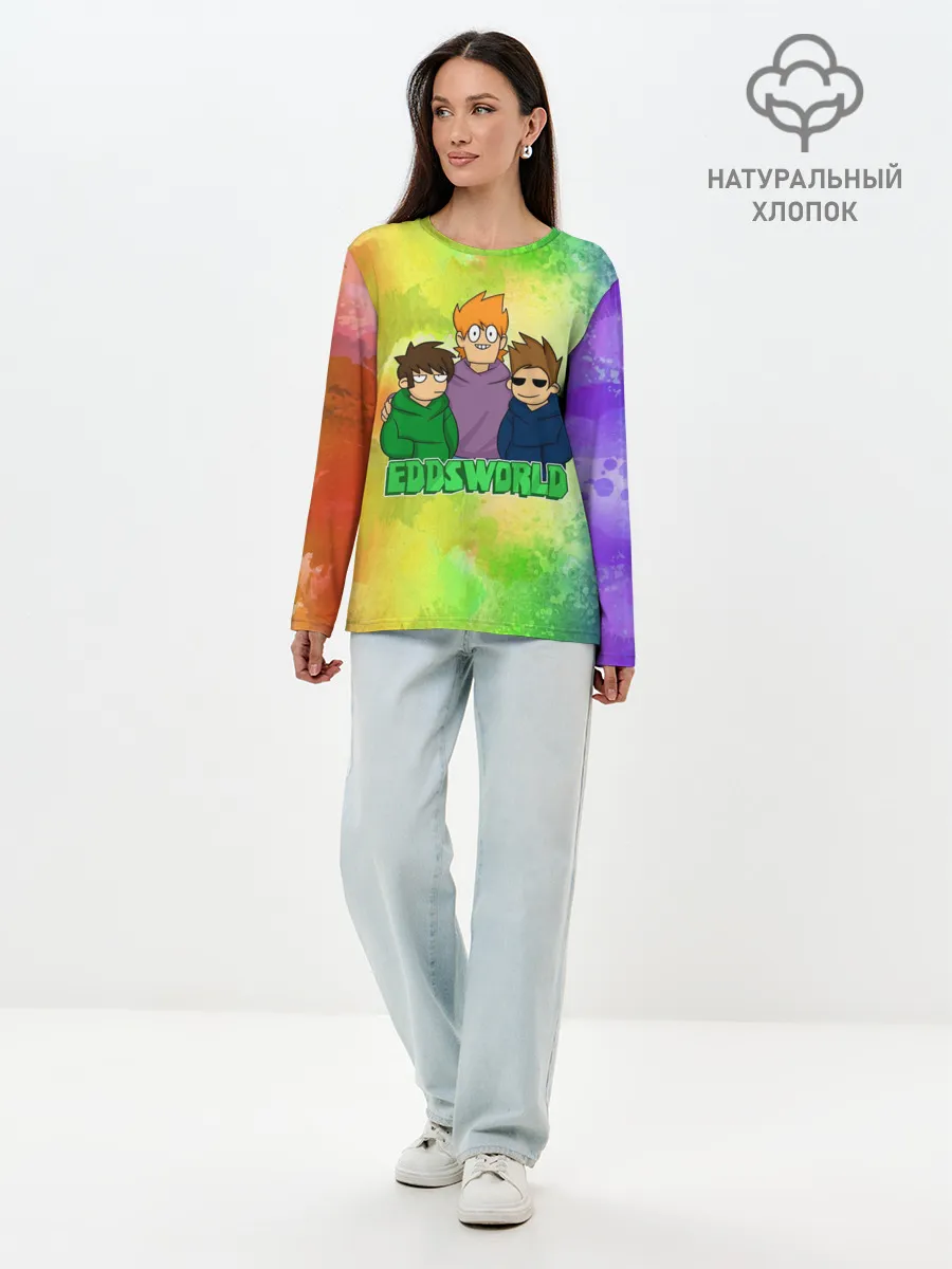 Лонгслив женский. Хлопок / EDDSWORLD 3