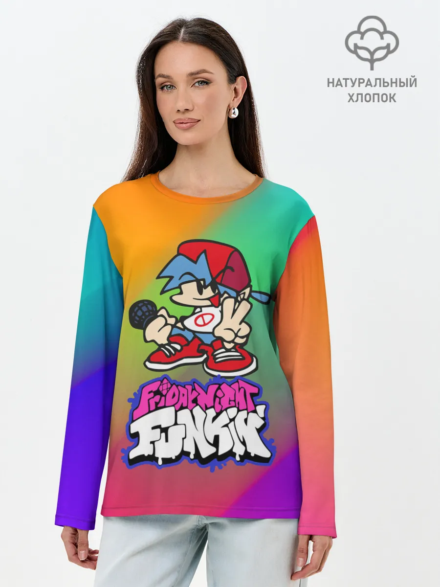 Лонгслив женский. Хлопок / BOYFRIEND | FRIDAY NIGHT FUNKIN