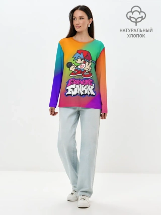 Лонгслив женский. Хлопок / BOYFRIEND | FRIDAY NIGHT FUNKIN