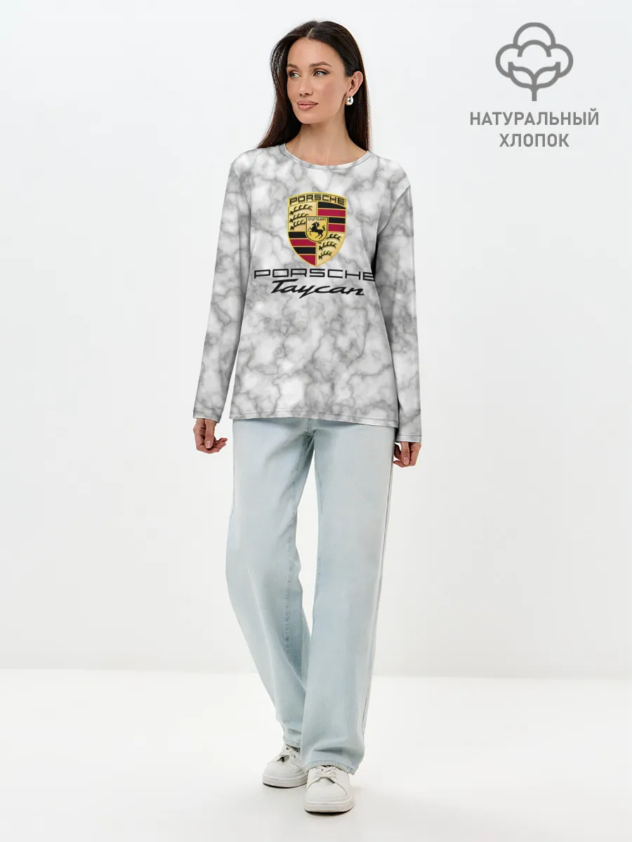 Лонгслив женский. Хлопок / [Porsche Taycan] - Как у Литвина