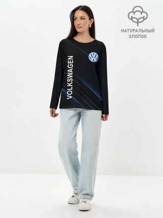 Лонгслив женский. Хлопок / Volkswagen, sport