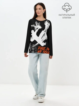 Лонгслив женский. Хлопок / Пламенный отряд