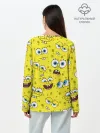 Лонгслив женский. Хлопок / Губка Боб / SpongeBob pattern