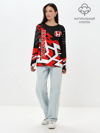 Лонгслив женский. Хлопок / Honda
