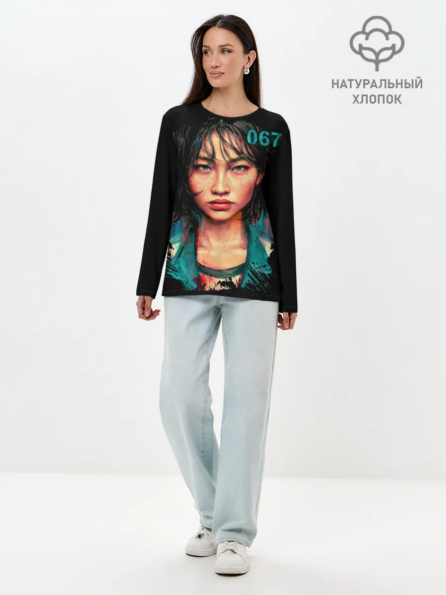 Лонгслив женский. Хлопок / Кан Сэ Бёк игрок 067