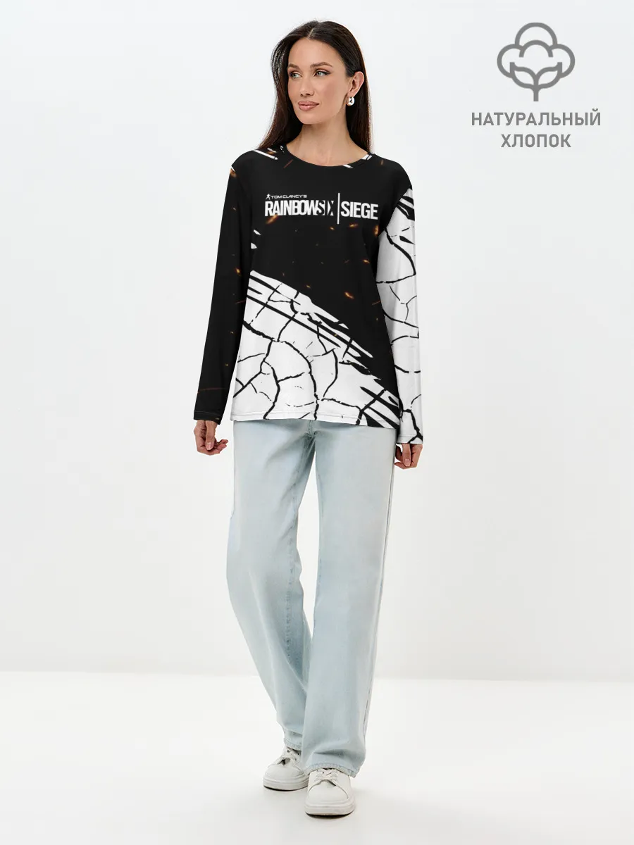 Лонгслив женский. Хлопок / Rainbow Six Siege: Раскаленные пули.