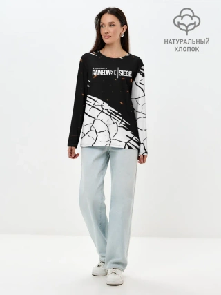 Лонгслив женский. Хлопок / Rainbow Six Siege: Раскаленные пули.
